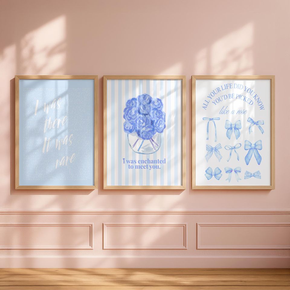 Taylorr Inspired Art Print Set, Girly College RoomDecor