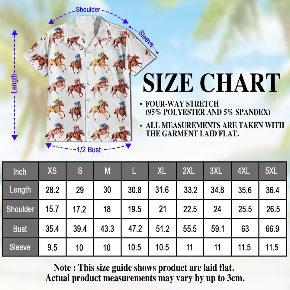 Racehorses Hawaiian Shirt, Horse Racing Aloha Shirt, Equestrian Button Down Summer Shirt Unisex S5XL