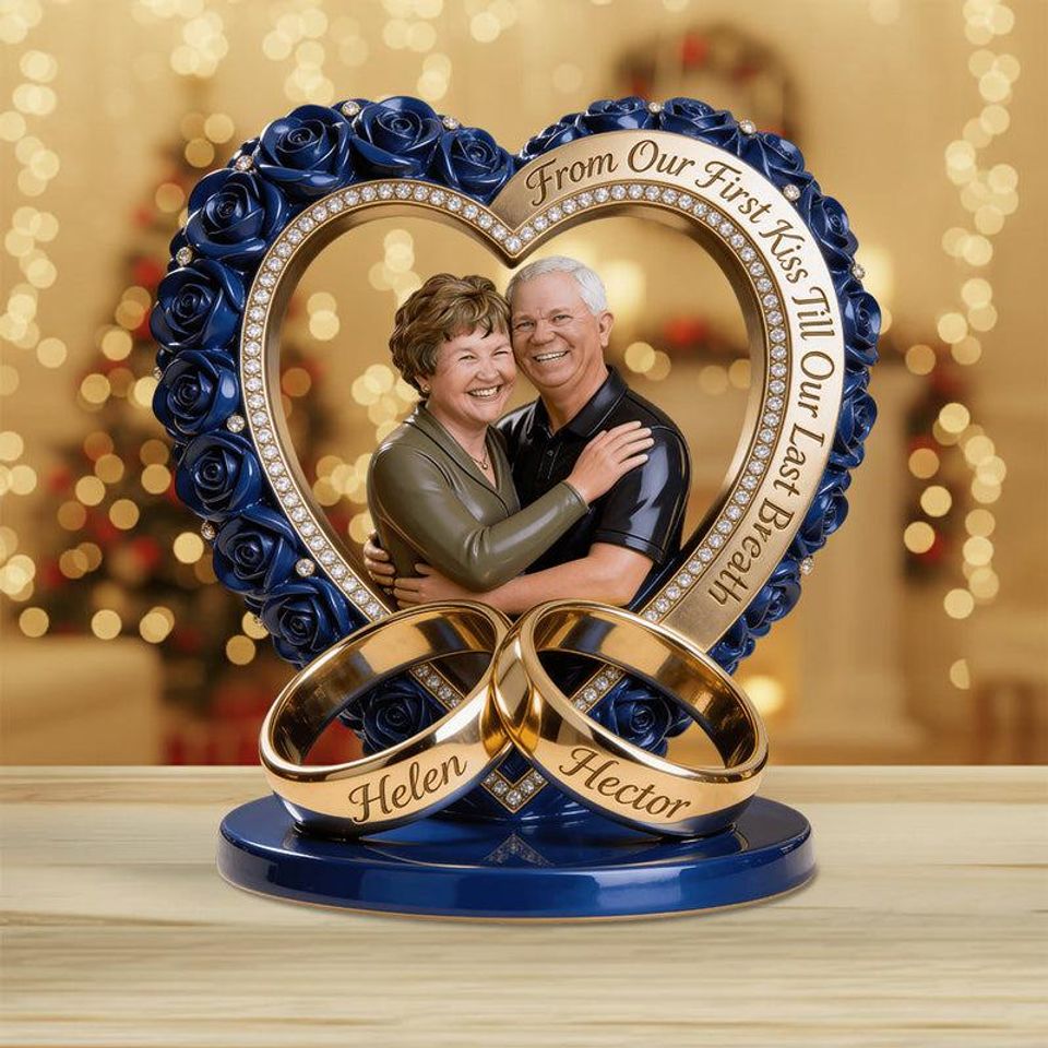 Custom Any Couple Photo - From Our First Kiss - Personalized Couple Custom Shaped Acrylic Plaque