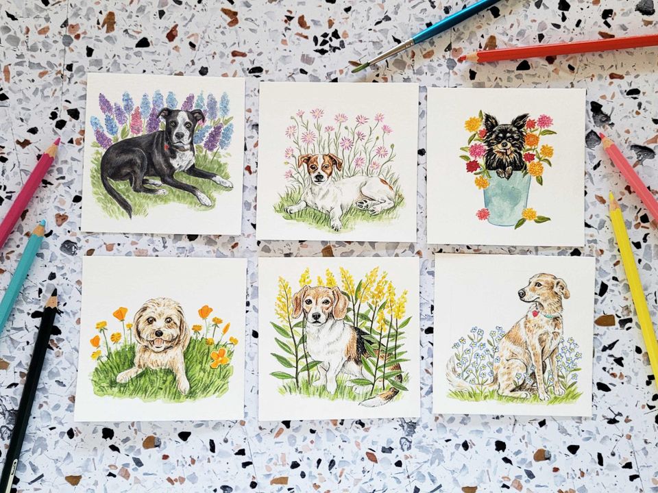 2026 Tiny Dogs and Flowers Calendar