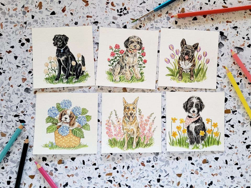 2026 Tiny Dogs and Flowers Calendar