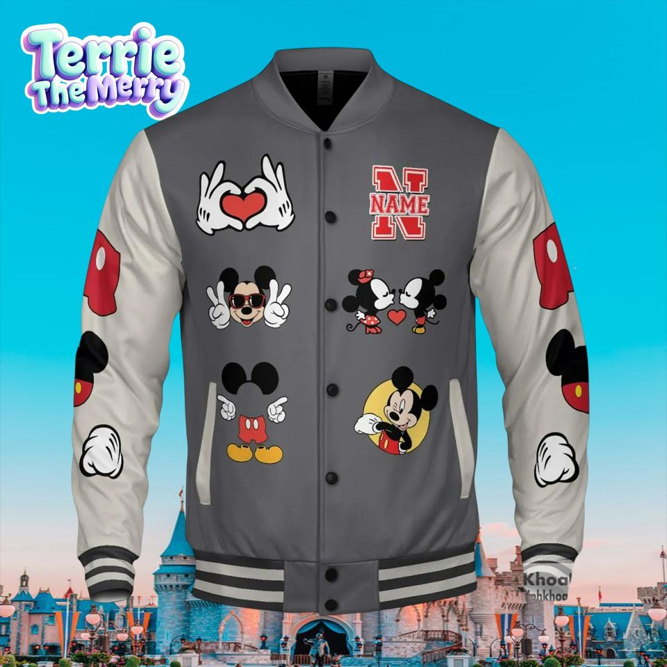 Mickey Mouse Varsity Jacket, Personalized Disney Baseball Jacket