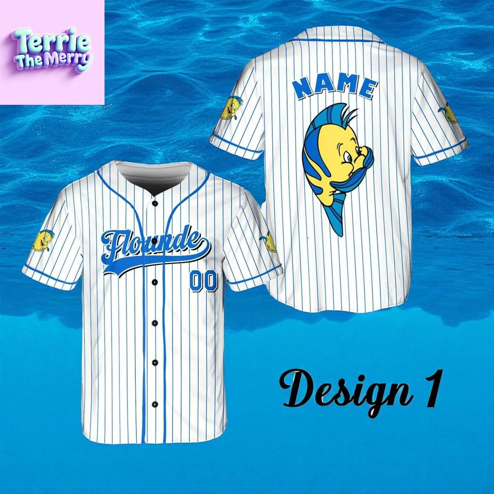 Custom Mermaid Baseball Jersey  Personalized Name & Number Family Matching Outfit