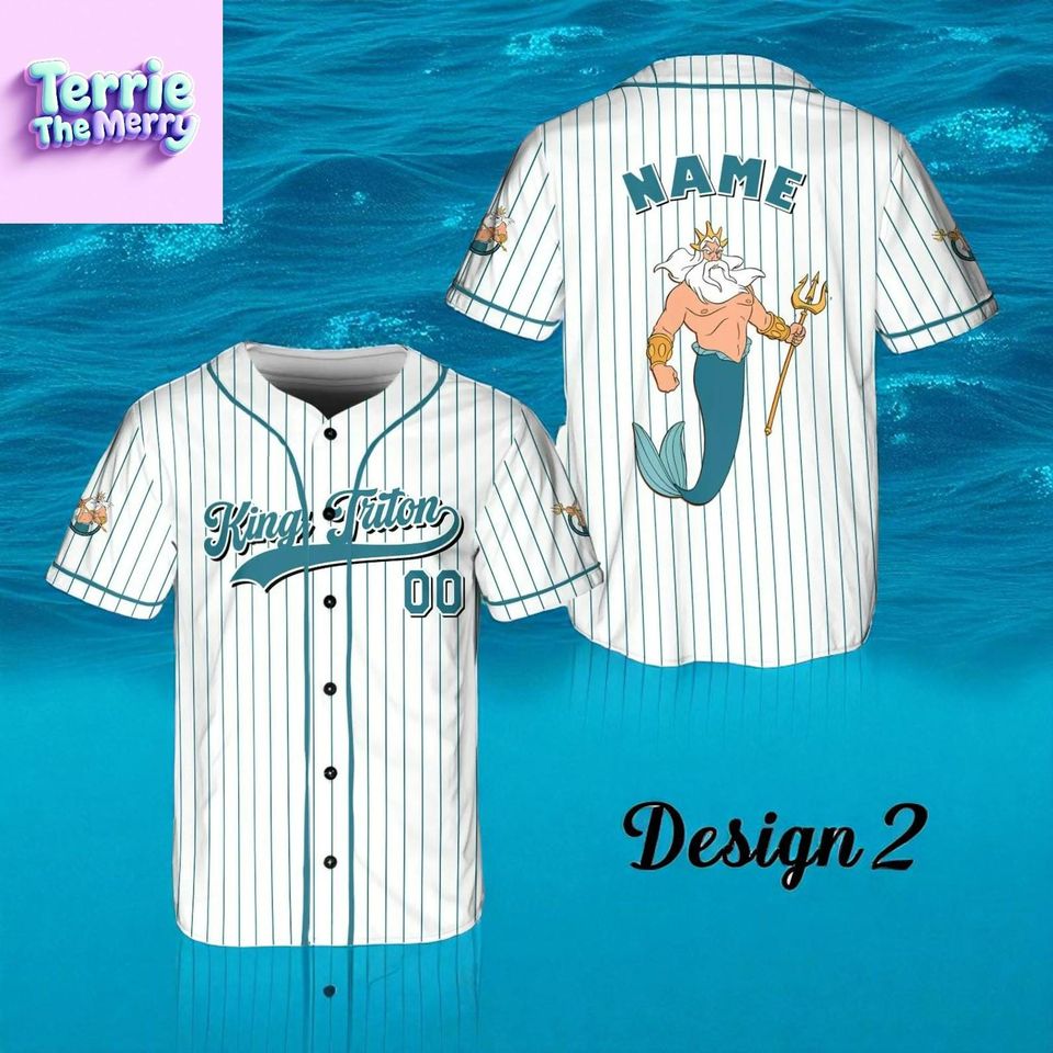 Custom Mermaid Baseball Jersey  Personalized Name & Number Family Matching Outfit