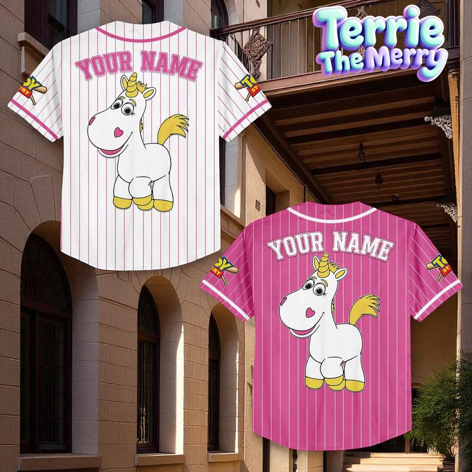 Custom Buttercup Baseball Jersey, Personalized Unicorn Jersey