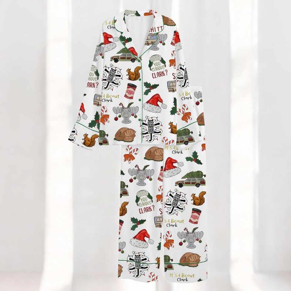 Gilmore Girls Pajamas Set  Stars Hollow Inspired Silk PJs