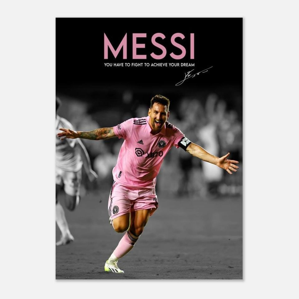 Messi Inter Miami Vertical Poster