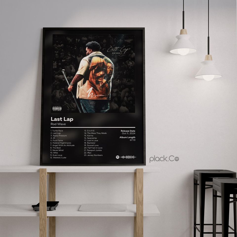 Rod Wave - Last Lap - Custom Album Poster- Hip Hop Wall Art - Gift Ideas
