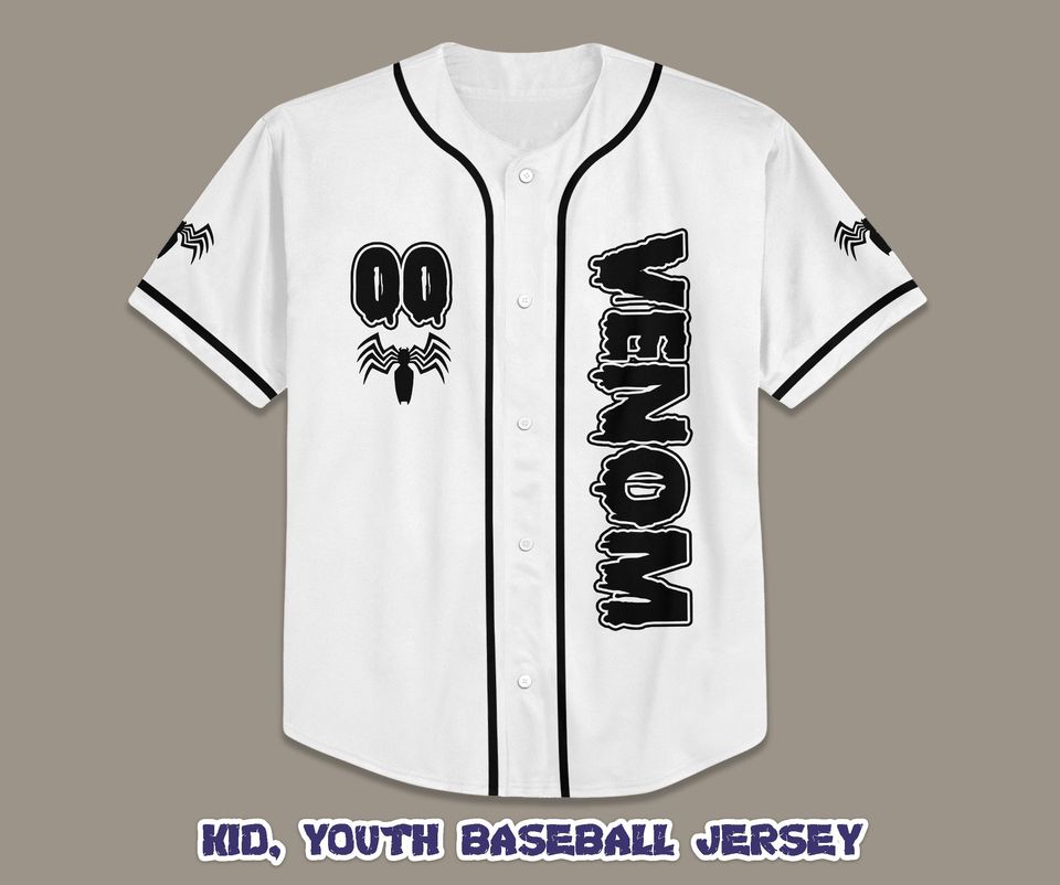 Custom Vemon Baseball Jersey, Trick Or Treat Shirt, Personalized Vemon Halloween Jersey, Horror Halloween Shirt, Birthday Gifts
