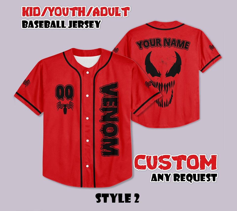 Custom Vemon Baseball Jersey, Trick Or Treat Shirt, Personalized Vemon Halloween Jersey, Horror Halloween Shirt, Birthday Gifts