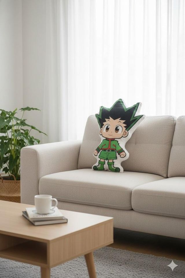 Gon Freecss Pillow, xHunter Anime Cushion, Gon Chibi Pillow