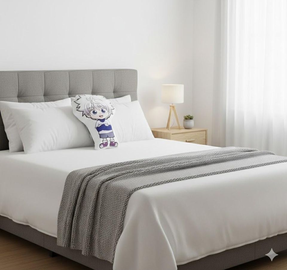 Killua Zoldyck Pillow, xHunter Anime Cushion, Killua Chibi Pillow