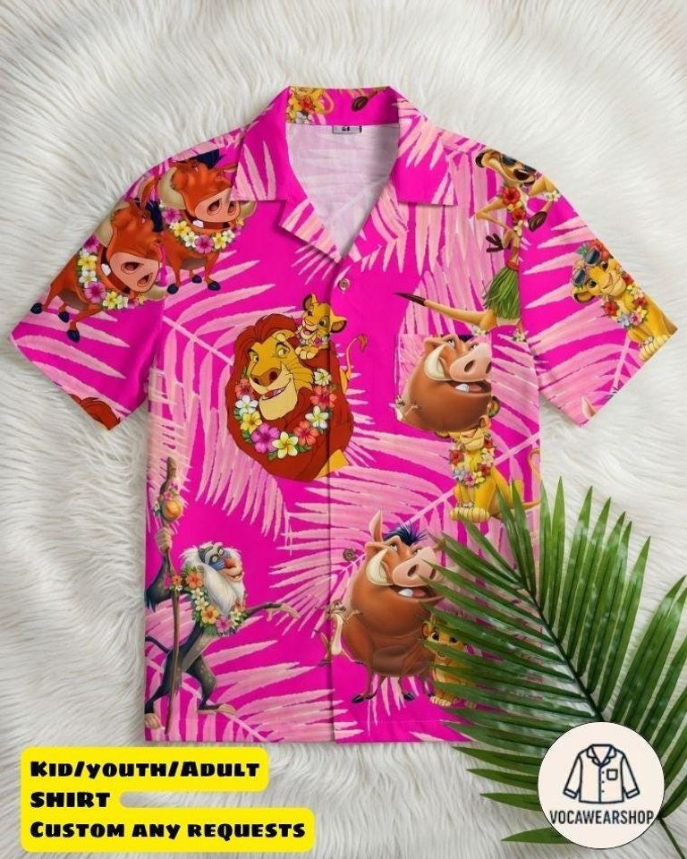 Lion King Hawaiian Shirt, Hakuna Matata Tropical Aloha Style