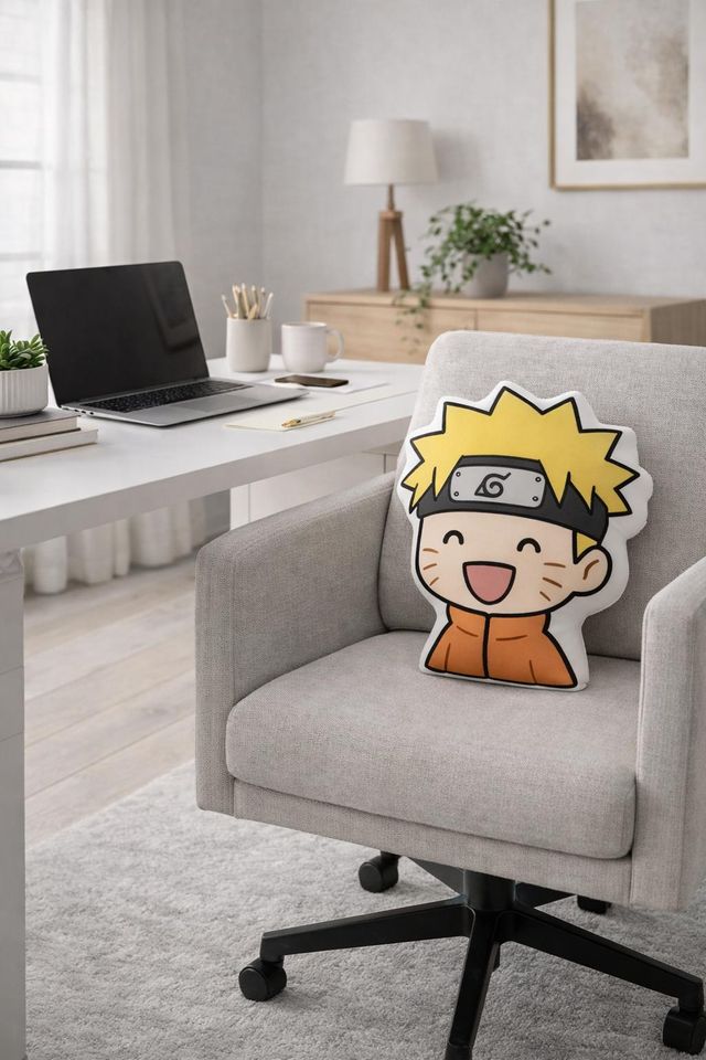 Smiling Ninja Anime Style Printed Pillow