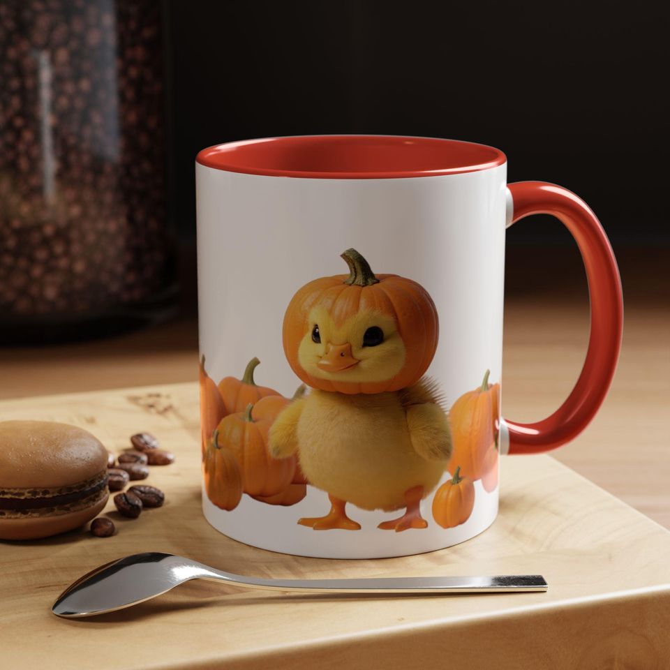 Pumpkin Spice Accent Coffee Mug - Cute Fall Decor, Gift for Coffee Lovers, Halloween Mug, Autumn Decor, Seasonal Beverage