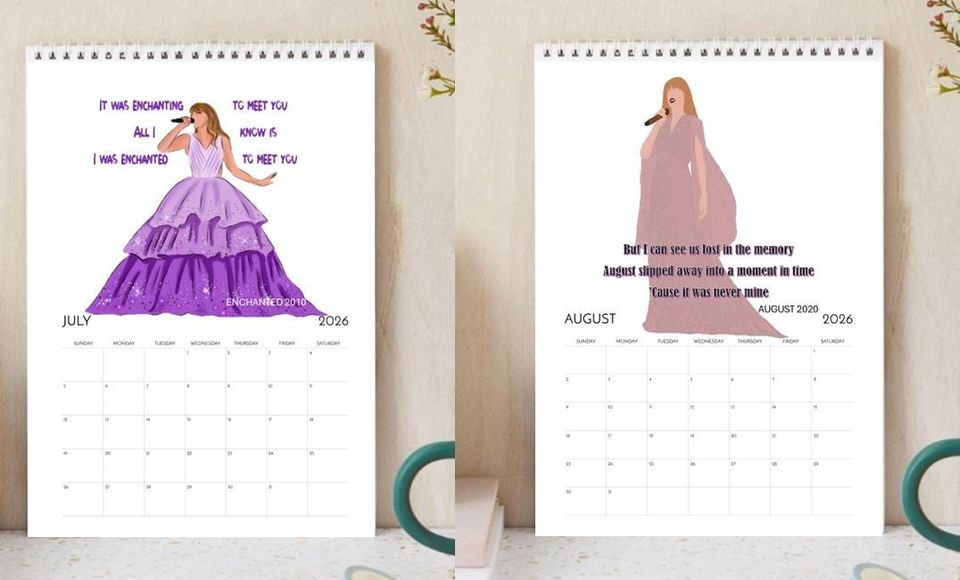 Taylors Lyrics 2026 Calendar | taylors version Music Art Gift