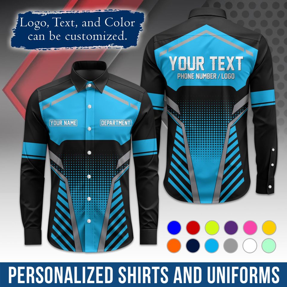 Custom Basic Workwear  Graphic Shirt with Name/Logo Personalization