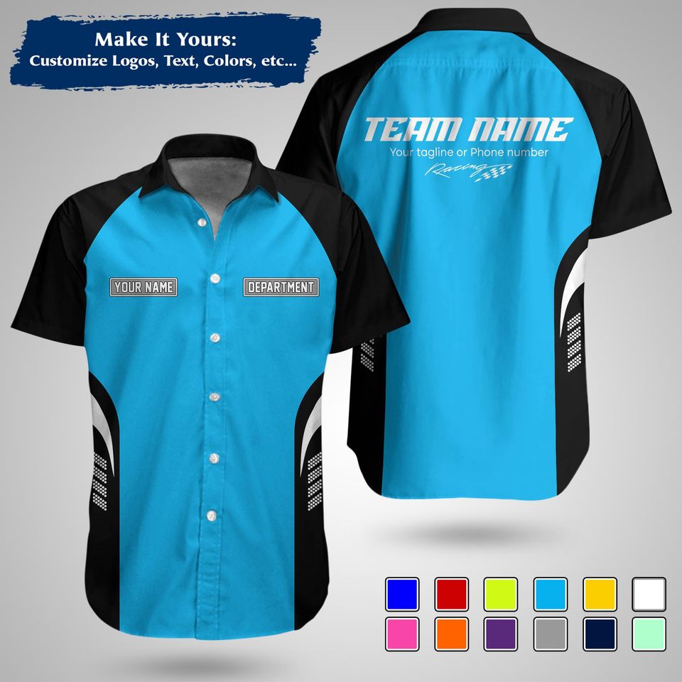 Custom Racing Uniform | Personalized Name, Logo & Company Text Workwear