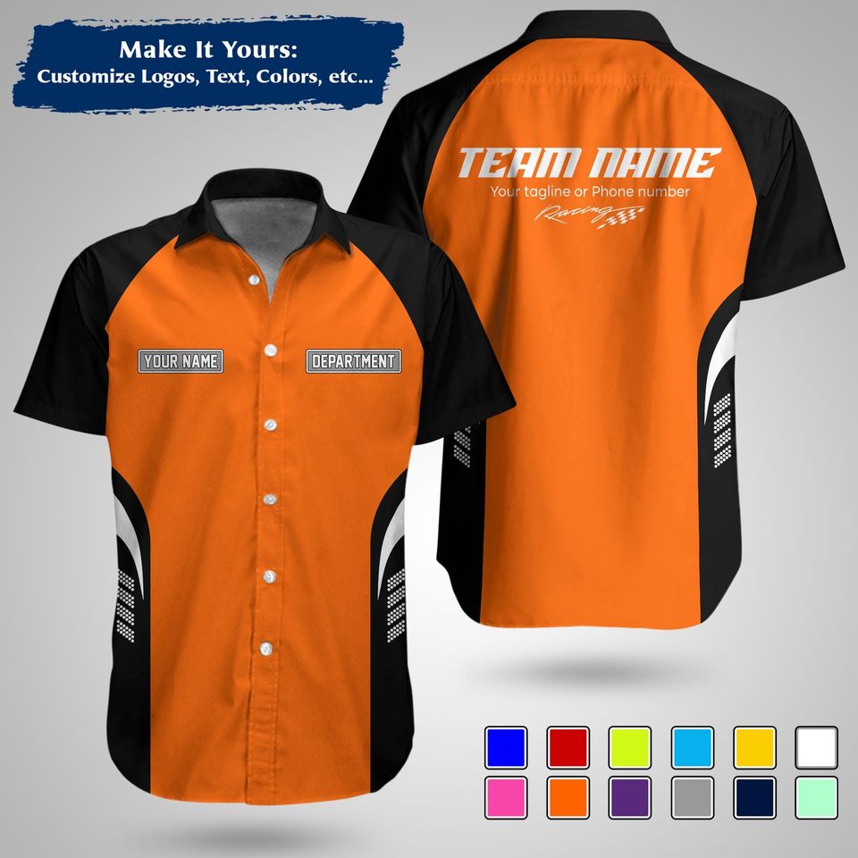 Custom Racing Uniform | Personalized Name, Logo & Company Text Workwear