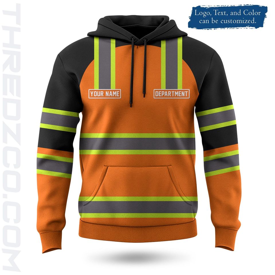 Custom Workwear Shirt: Personalized Non Reflective Orange Company Uniform