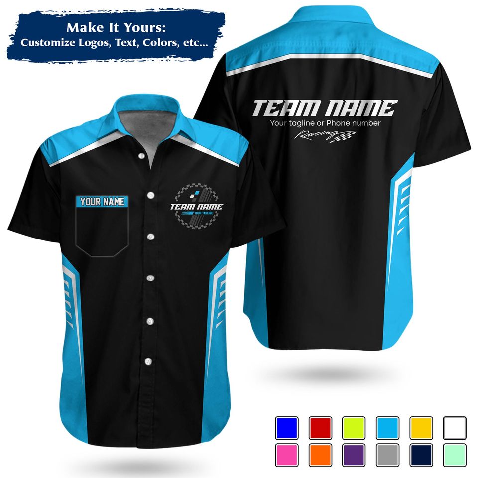 Custom Team Name Work Shirt | Personalized Name, Logo & Company Text | Crew Uniform