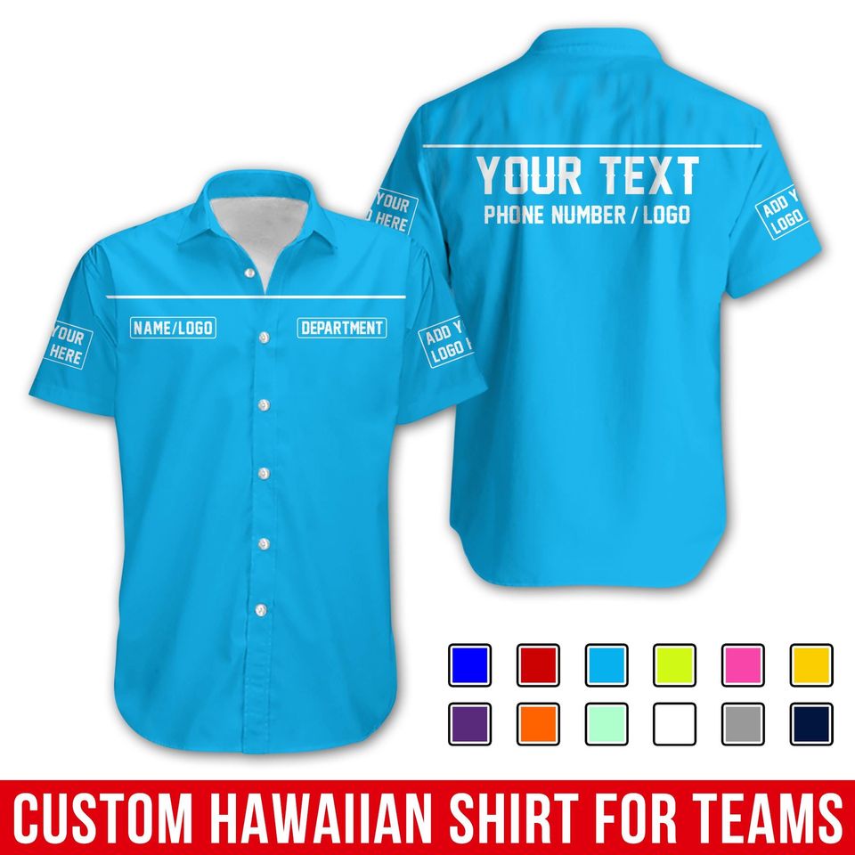 Custom Basic WorkShirt with Logo & Name  Personalized Uniform Shirt for Garage, Shop, or Business