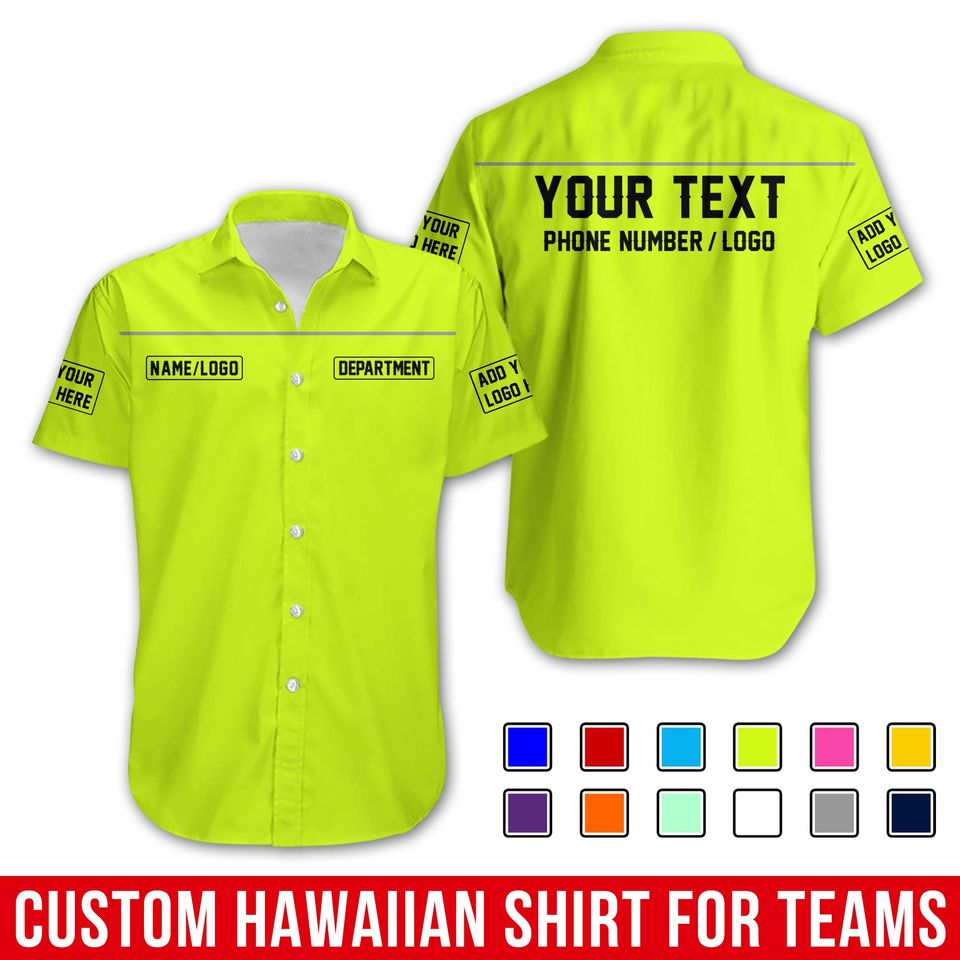 Custom Basic WorkShirt with Logo & Name  Personalized Uniform Shirt for Garage, Shop, or Business