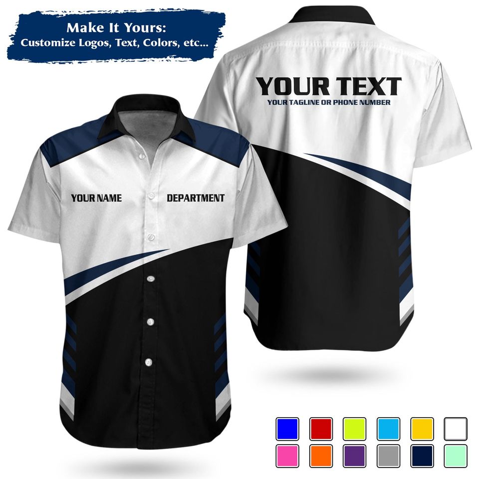 Custom Basic Work Shirt  Personalized 3D all Over Printed Uniform