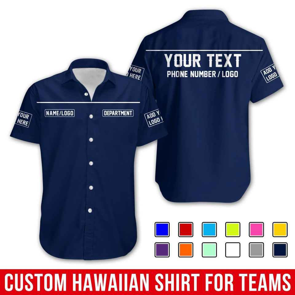 Custom Basic WorkShirt with Logo & Name  Personalized Uniform Shirt for Garage, Shop, or Business