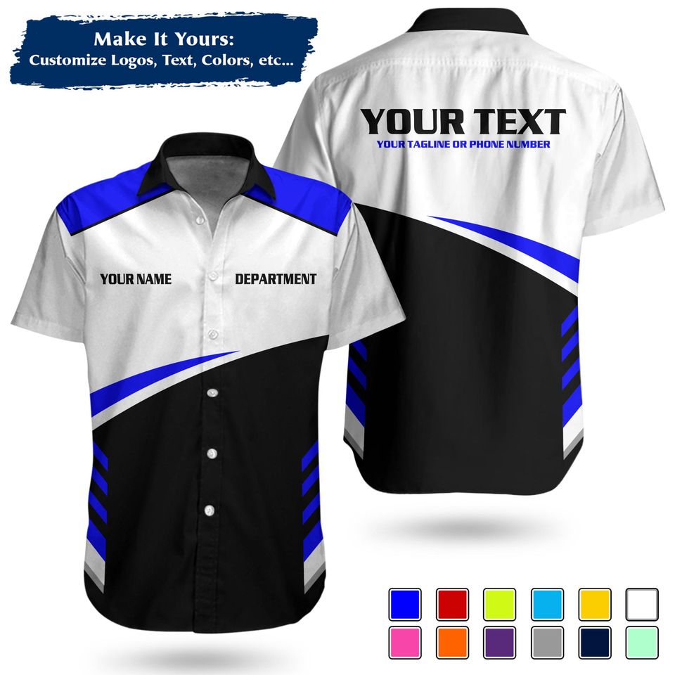 Custom Basic Work Shirt  Personalized 3D all Over Printed Uniform