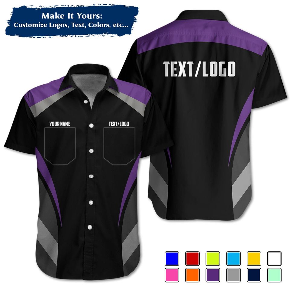 Custom Mechanic Work Shirt | Personalized Logo, Name & Color Options