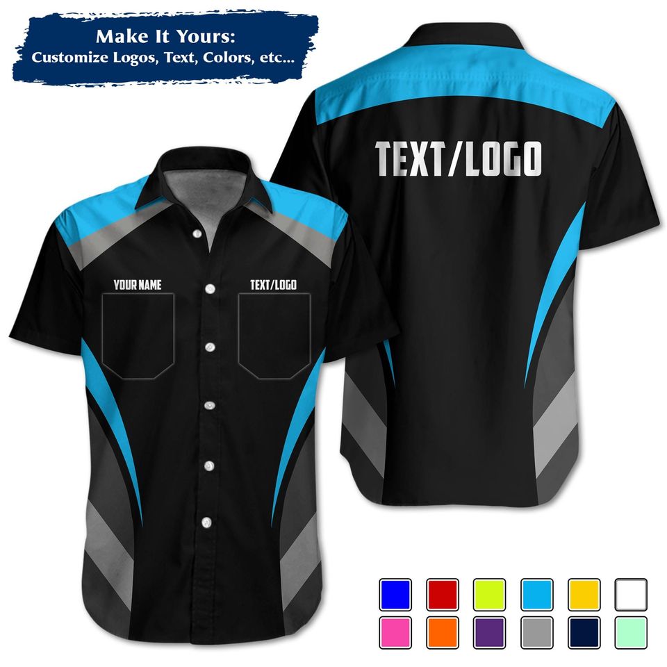 Custom Mechanic Work Shirt | Personalized Logo, Name & Color Options