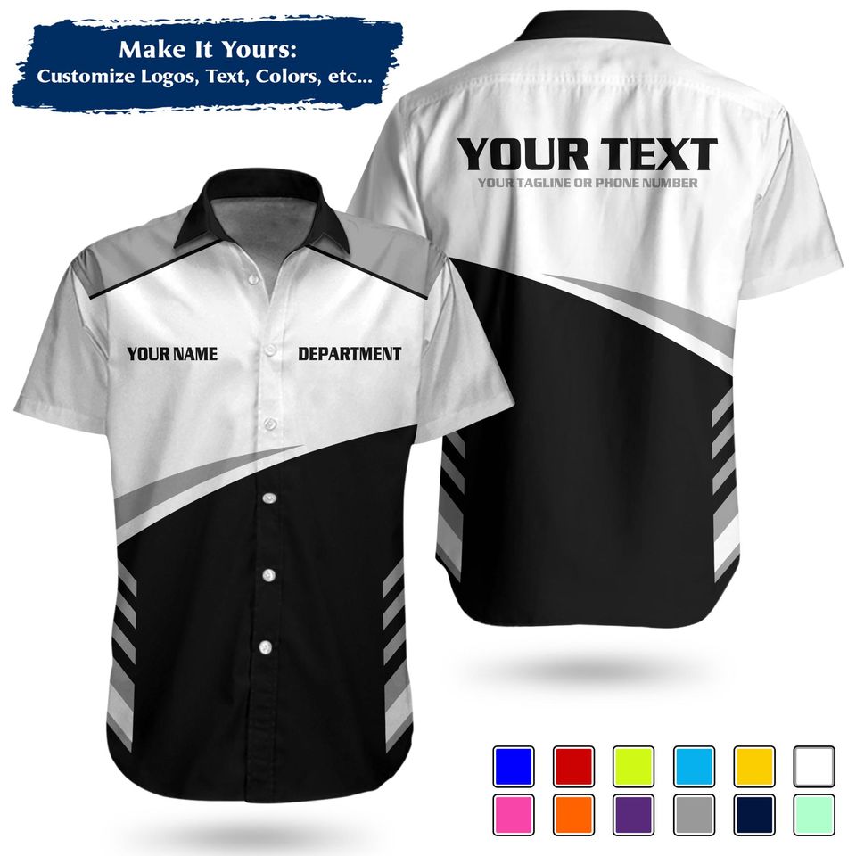 Custom Basic Work Shirt  Personalized 3D all Over Printed Uniform