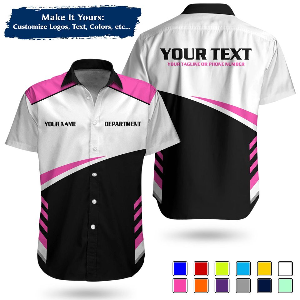 Custom Basic Work Shirt  Personalized 3D all Over Printed Uniform