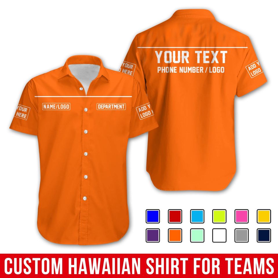Custom Basic WorkShirt with Logo & Name  Personalized Uniform Shirt for Garage, Shop, or Business