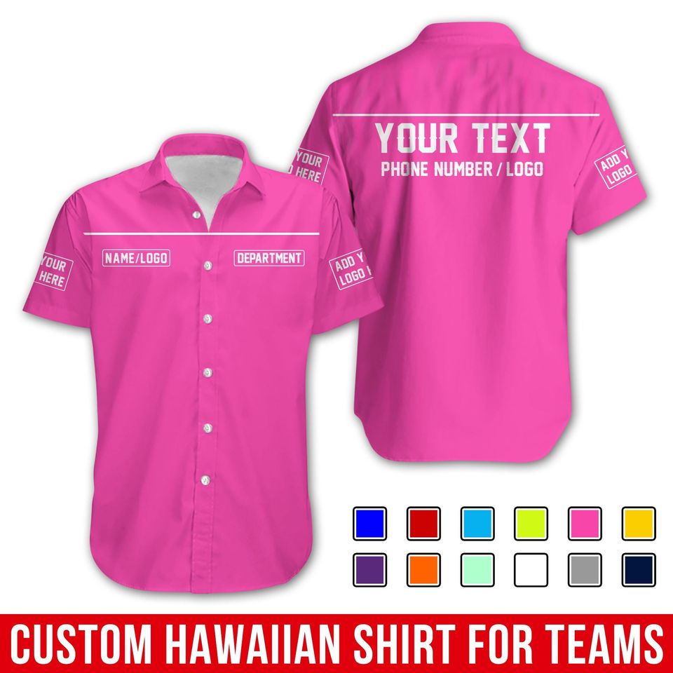 Custom Basic WorkShirt with Logo & Name  Personalized Uniform Shirt for Garage, Shop, or Business