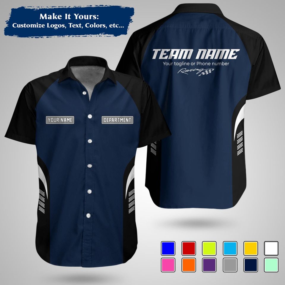 Custom Racing Uniform | Personalized Name, Logo & Company Text Workwear