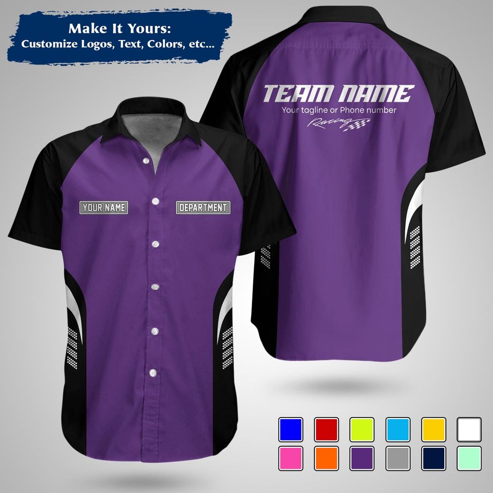Custom Racing Uniform | Personalized Name, Logo & Company Text Workwear