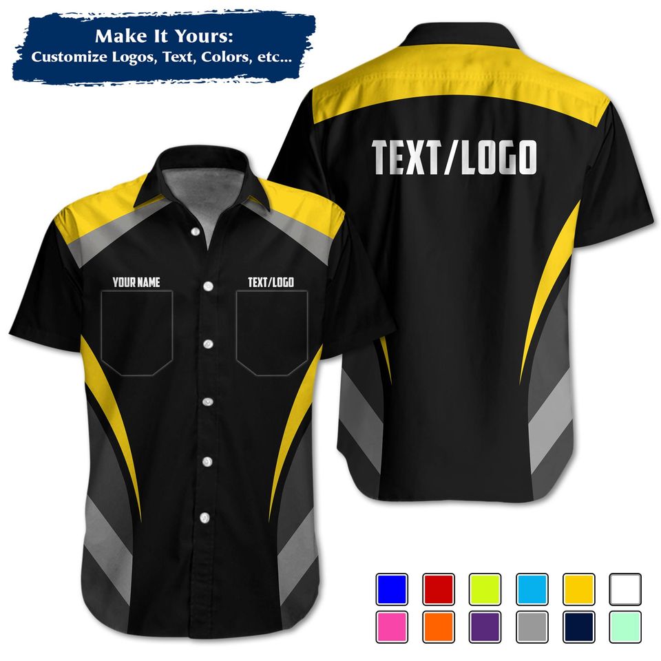 Custom Mechanic Work Shirt | Personalized Logo, Name & Color Options