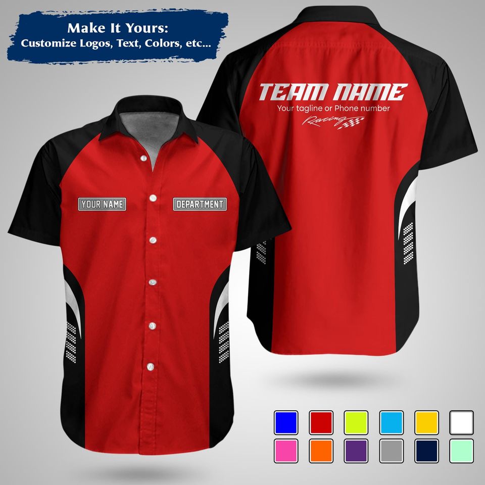 Custom Racing Uniform | Personalized Name, Logo & Company Text Workwear