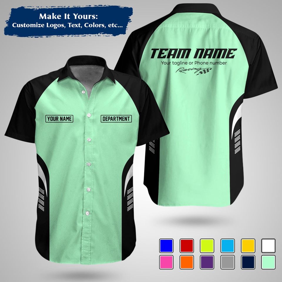 Custom Racing Uniform | Personalized Name, Logo & Company Text Workwear