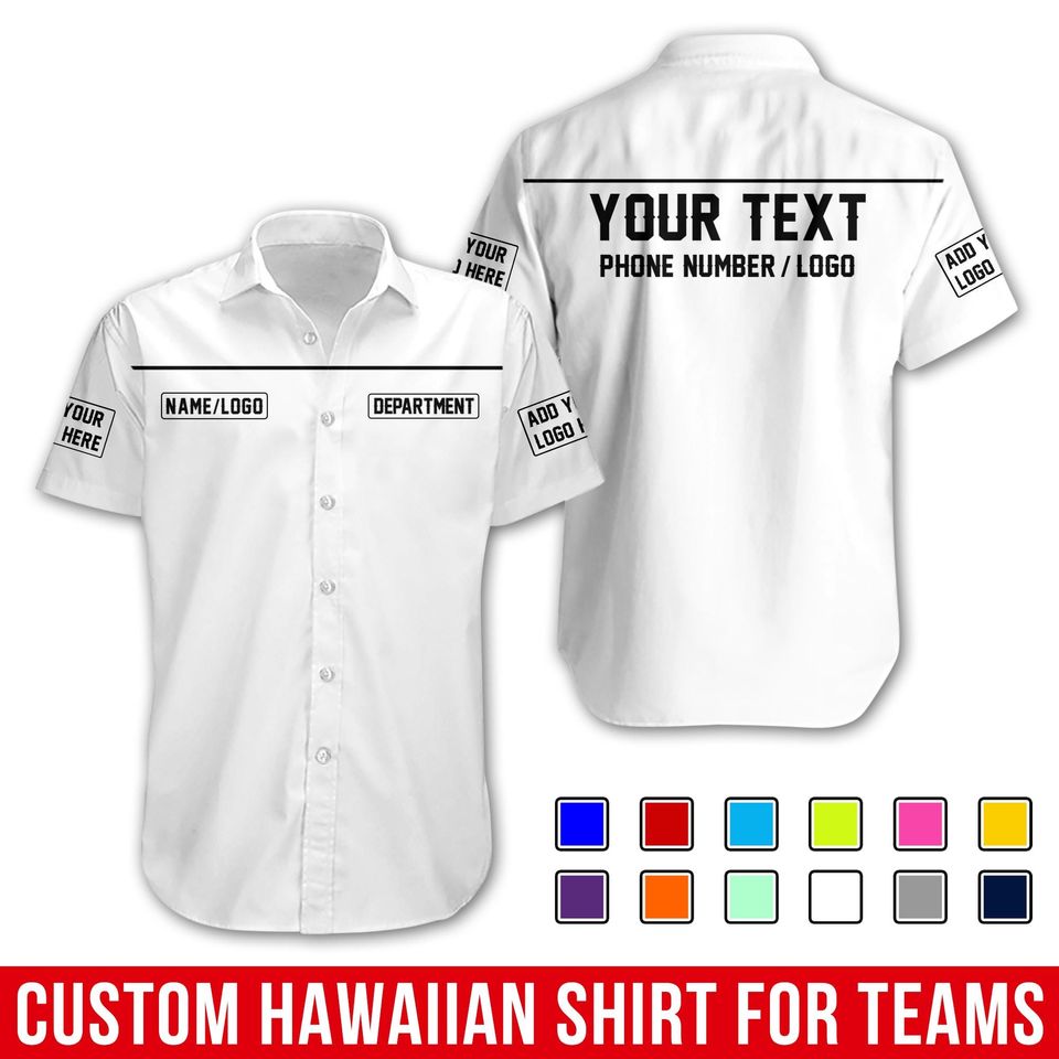 Custom Basic WorkShirt with Logo & Name  Personalized Uniform Shirt for Garage, Shop, or Business