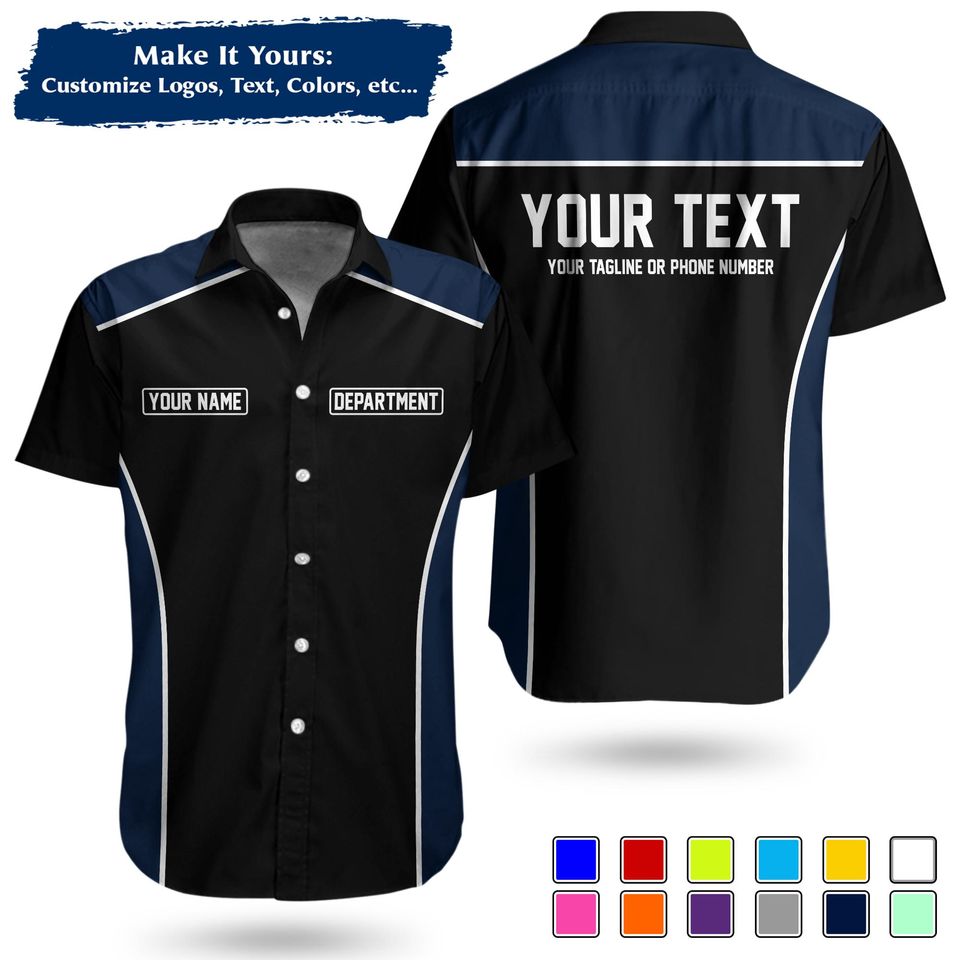 Custom Basic Mechanic Shirt | Personalized Name DepartMent Text Workwear