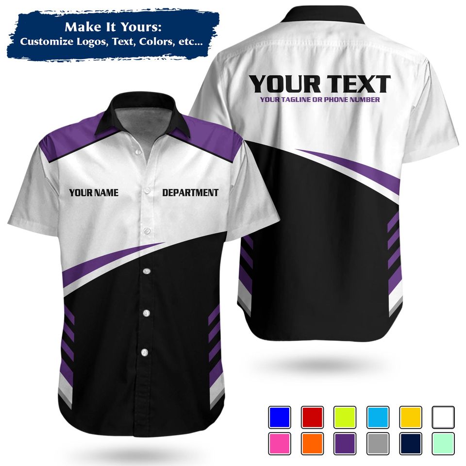 Custom Basic Work Shirt  Personalized 3D all Over Printed Uniform
