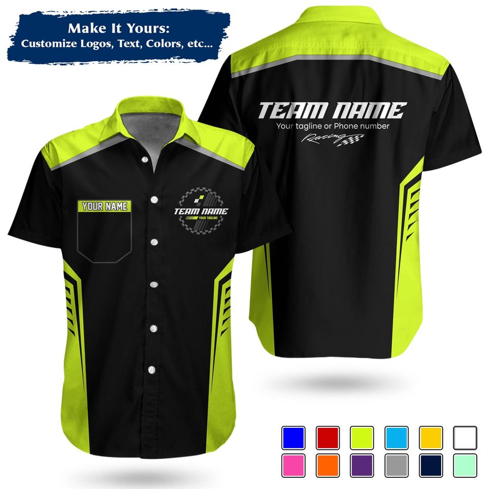 Custom Team Name Work Shirt | Personalized Name, Logo & Company Text | Crew Uniform