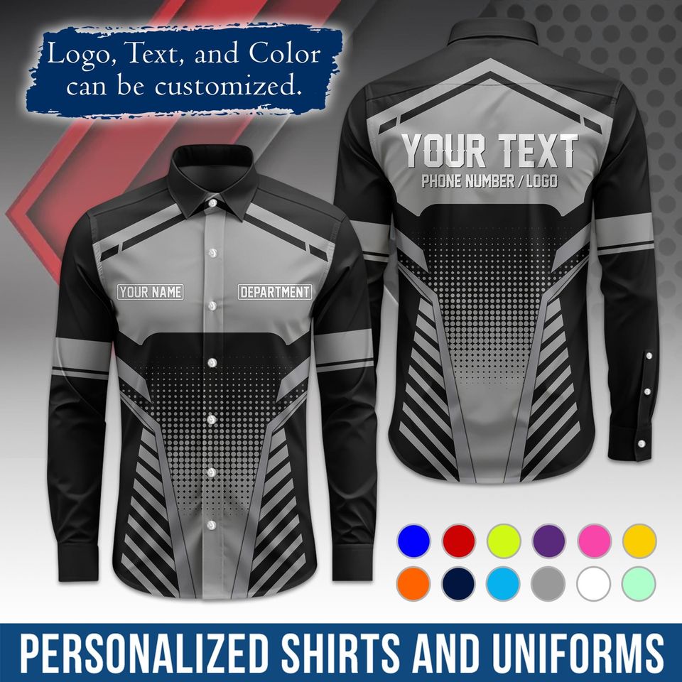Custom Basic Workwear  Graphic Shirt with Name/Logo Personalization