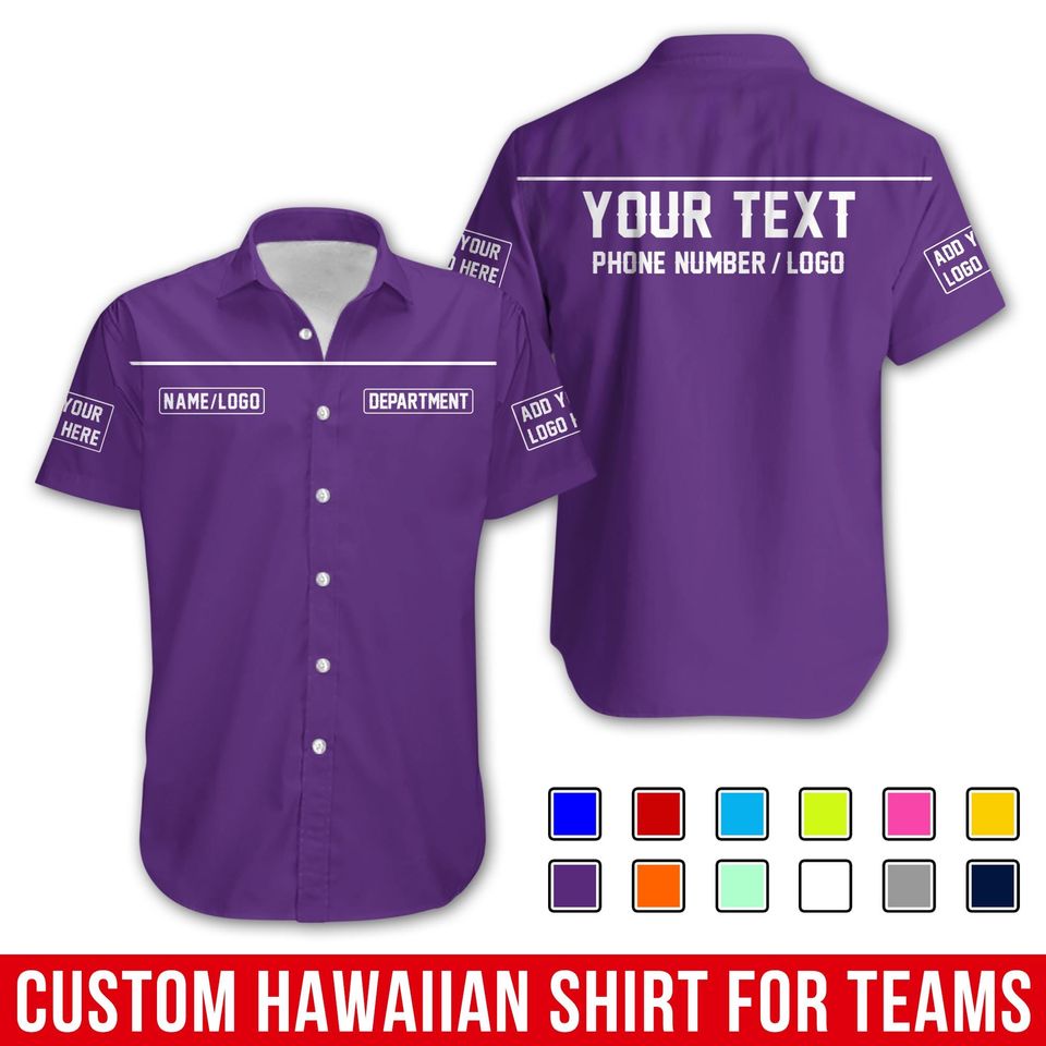 Custom Basic WorkShirt with Logo & Name  Personalized Uniform Shirt for Garage, Shop, or Business