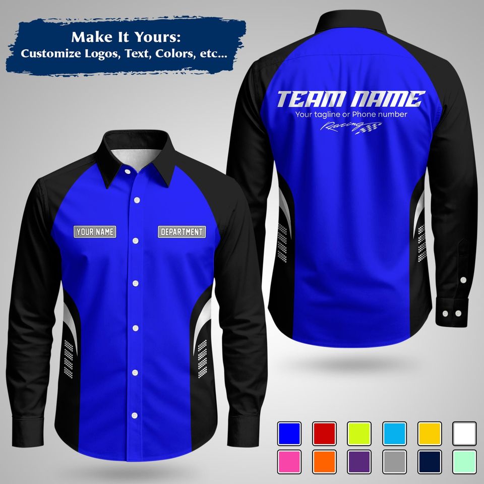 Custom Racing Uniform | Personalized Name, Logo & Company Text Workwear