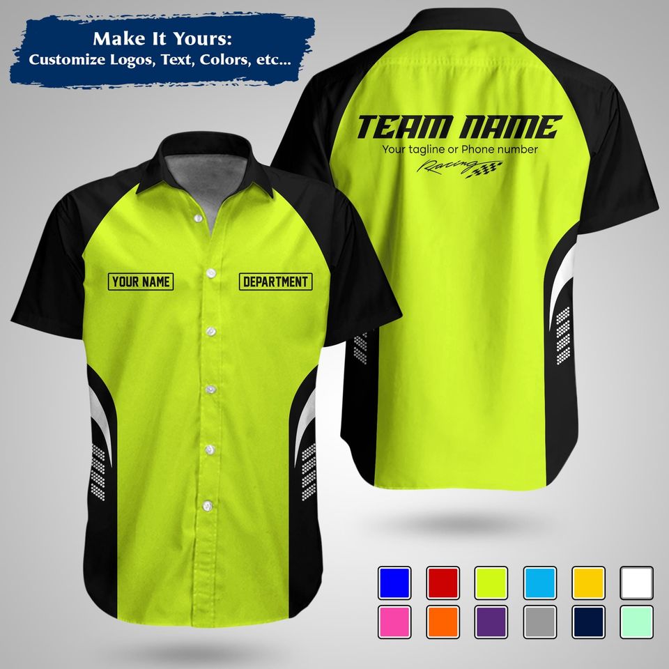 Custom Racing Uniform | Personalized Name, Logo & Company Text Workwear