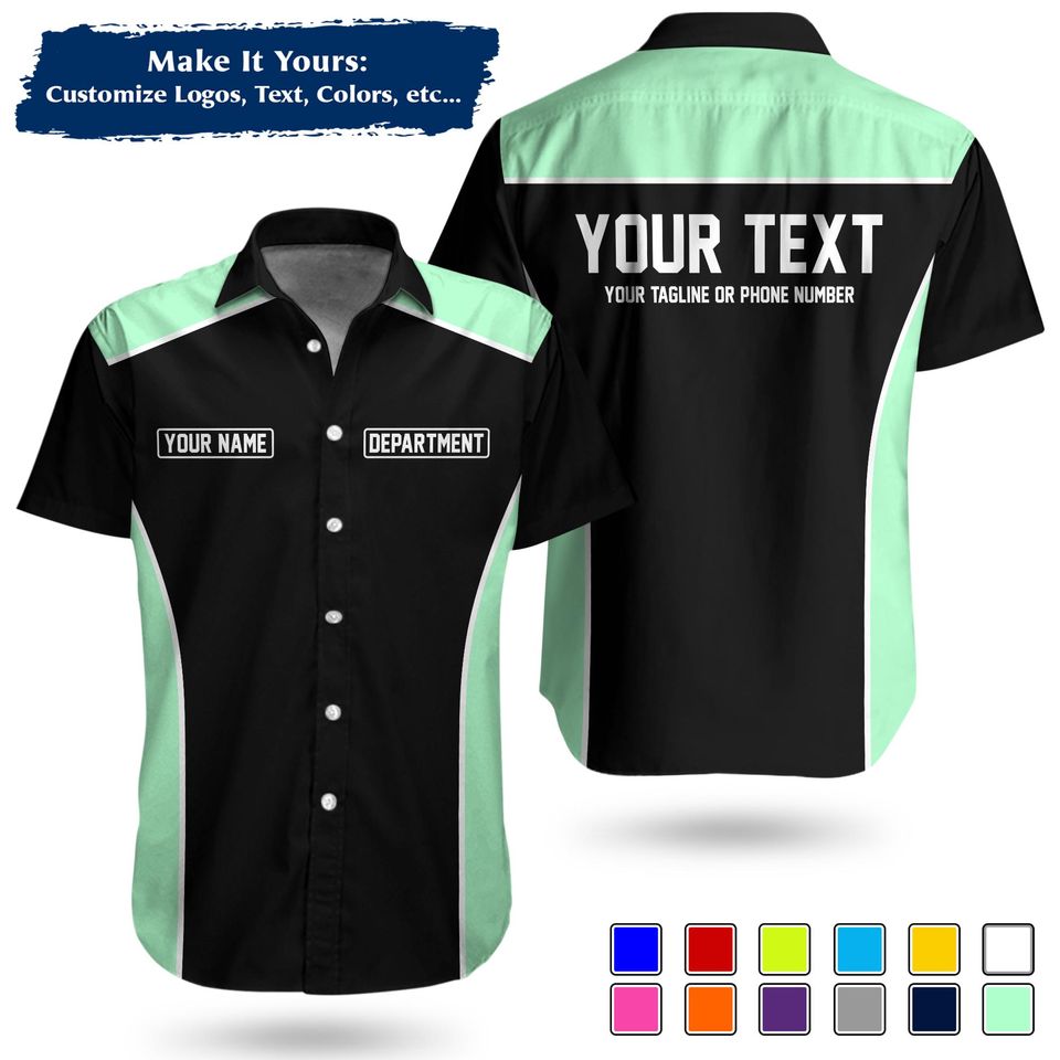 Custom Basic Mechanic Shirt | Personalized Name DepartMent Text Workwear